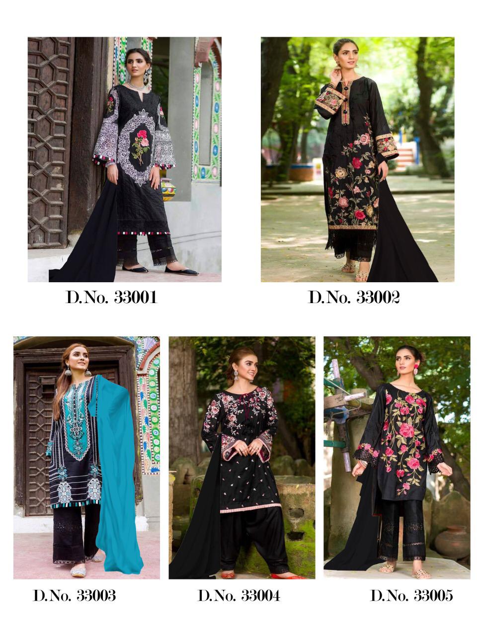 KILRUBA PRESENT MONOCHROME CAMBRIC COTTON EMBROIDERY BLACK COLOUR SPECIAL SUITS