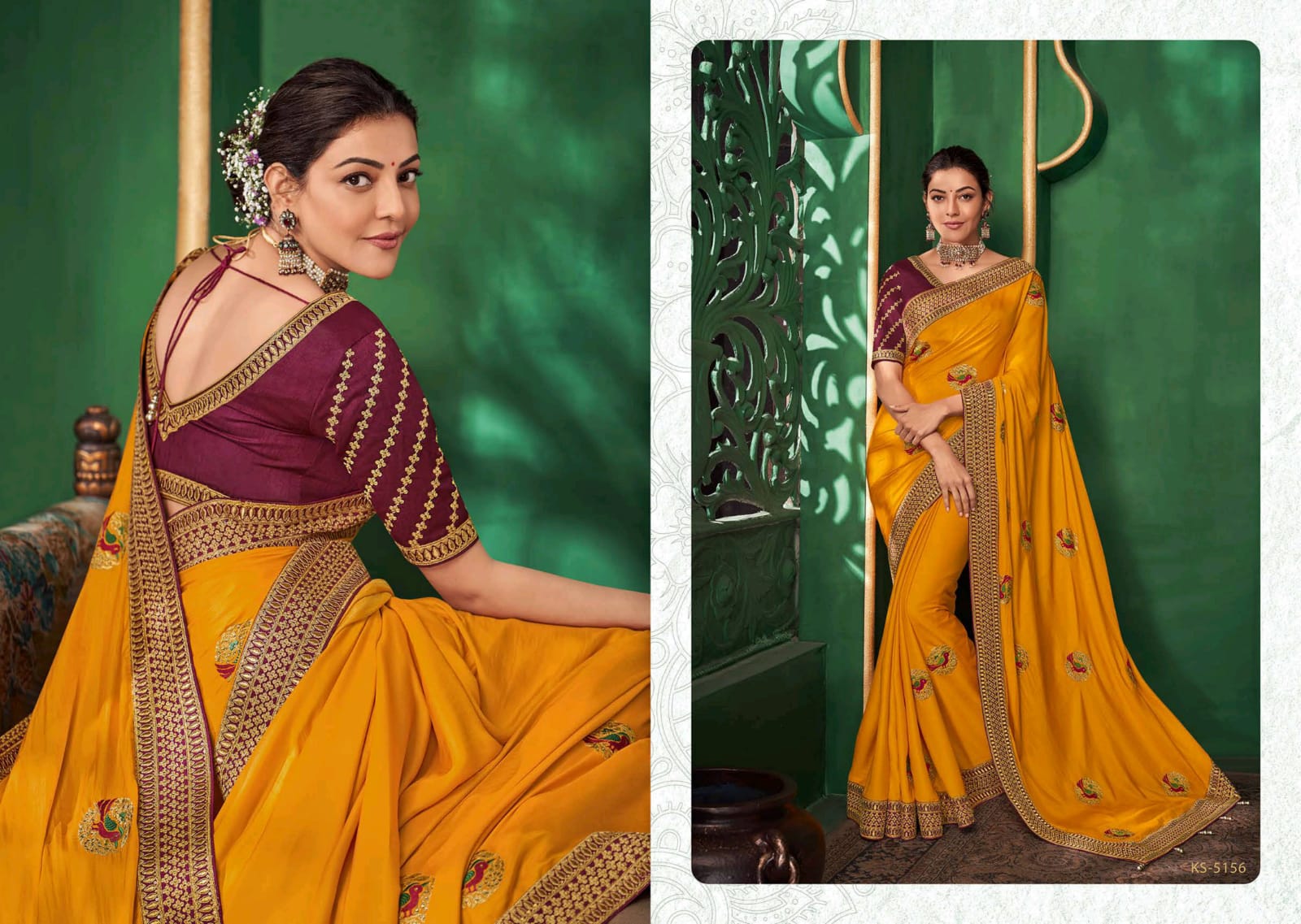 KIMORA FASHION PRESENTS KAJAL VOL 8 5151-5161 SERIES FANCY HEAVY DESIGNER SAREE WHOLESALER