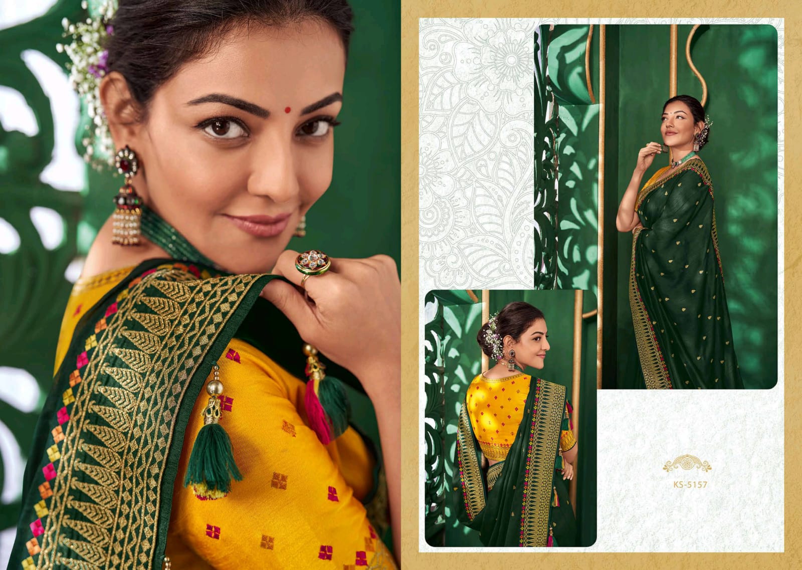 KIMORA FASHION PRESENTS KAJAL VOL 8 5151-5161 SERIES FANCY HEAVY DESIGNER SAREE WHOLESALER