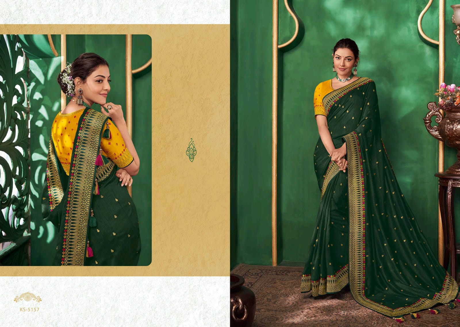 KIMORA FASHION PRESENTS KAJAL VOL 8 5151-5161 SERIES FANCY HEAVY DESIGNER SAREE WHOLESALER