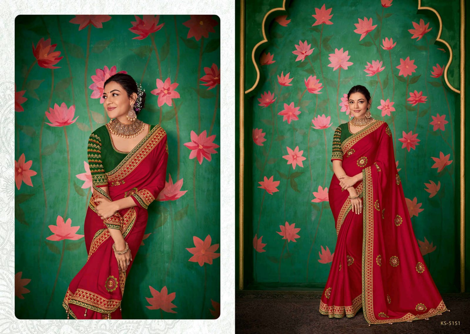 KIMORA FASHION PRESENTS KAJAL VOL 8 5151-5161 SERIES FANCY HEAVY DESIGNER SAREE WHOLESALER