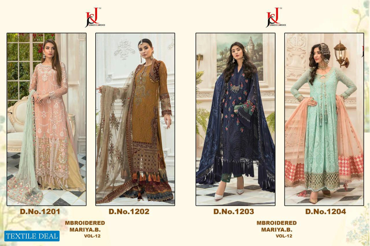 JJ Mbroidered Mariya B Vol-12 Wholesale Pakistani Concept Dress