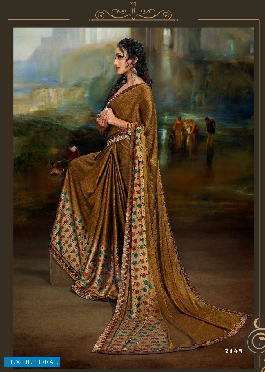 KOADS TWIST OF FASHION BLACK RANGOLI PRINT BORDER SARIS WHOLESALER