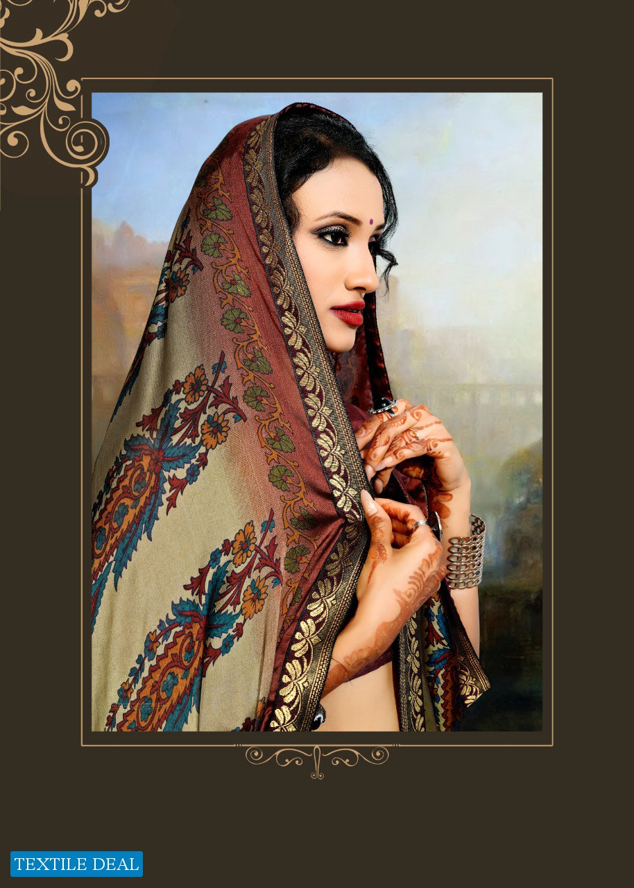 KOADS TWIST OF FASHION BLACK RANGOLI PRINT BORDER SARIS WHOLESALER