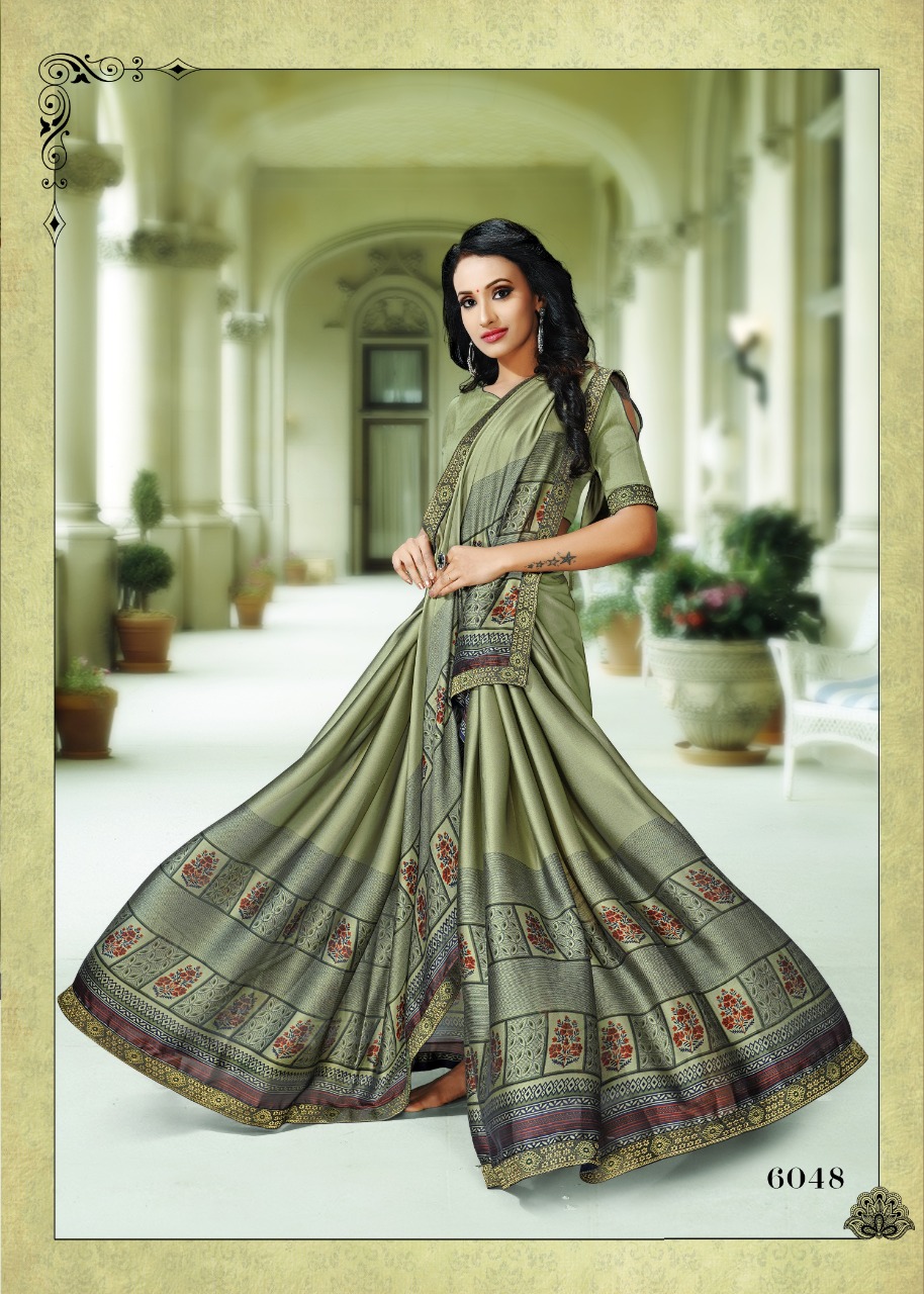 KODAS SITKA PRESENTS TWIST OF FASHION VOL 2 BLACK RANGOLI PRINT WITH BORDER SAREE