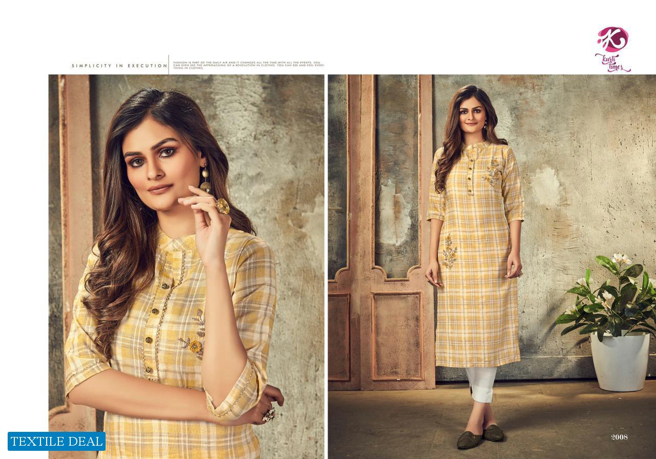 KURTI TIMES AAYNA COTTON HANDWORK SIMPLE LADIES KURTIS