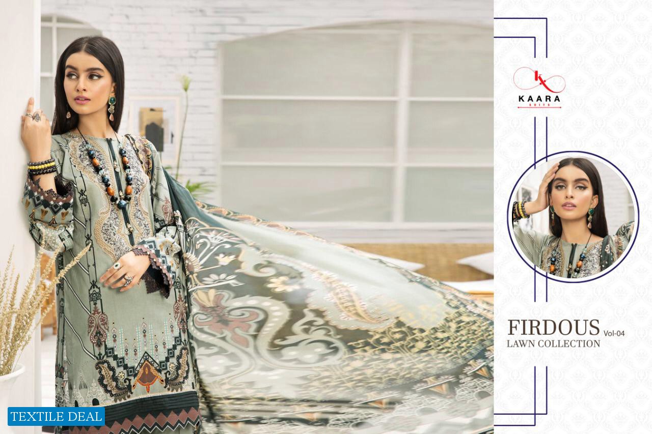 Kaara Firdous Vol-4 Wholesale Pakistani Lawn Collection
