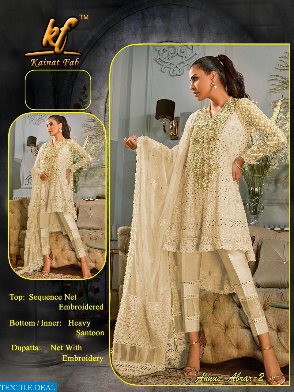 Kainat Fab Annus Abrar Vol-2 Wholesale Pakistani Concept Dresses
