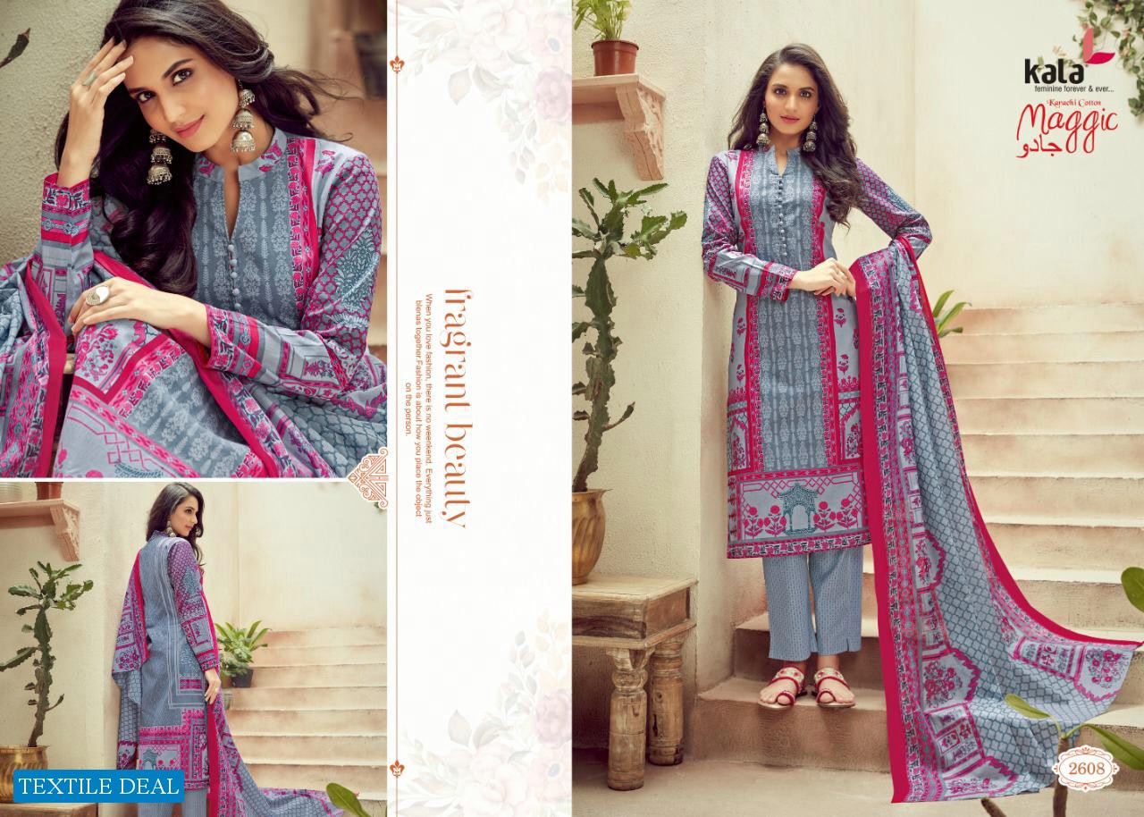 Kala Maggic Karachi Cotton Vol-12 Wholesale Cotton Dress Material