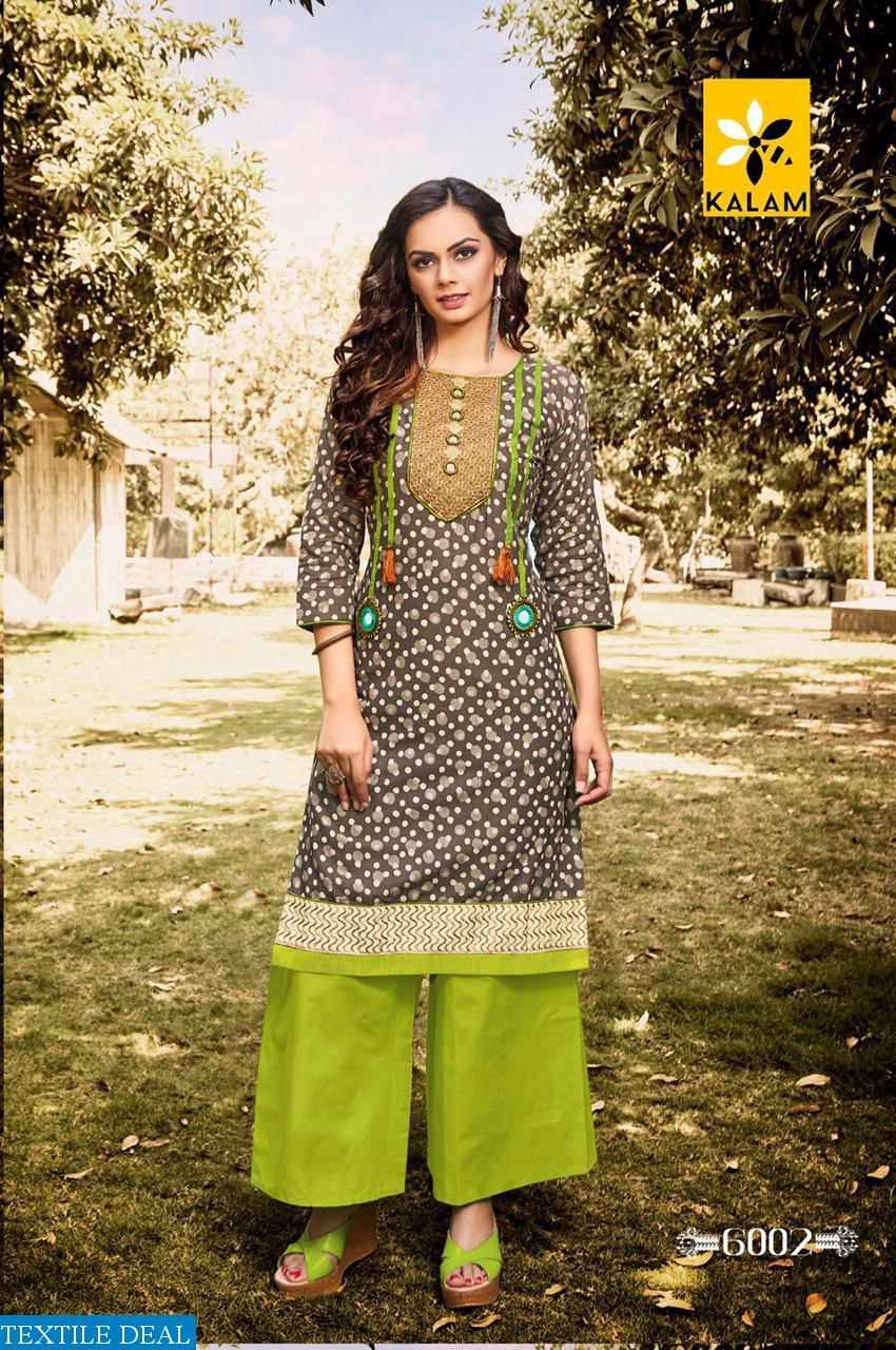 Kalam Tapas Wholesale Ready Made Kurti With Plazzo