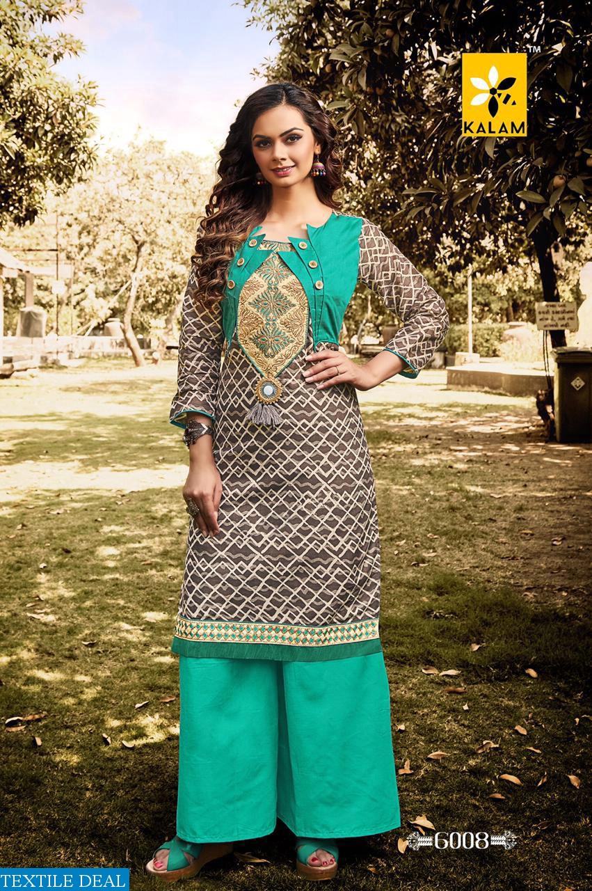 Kalam Tapas Wholesale Ready Made Kurti With Plazzo