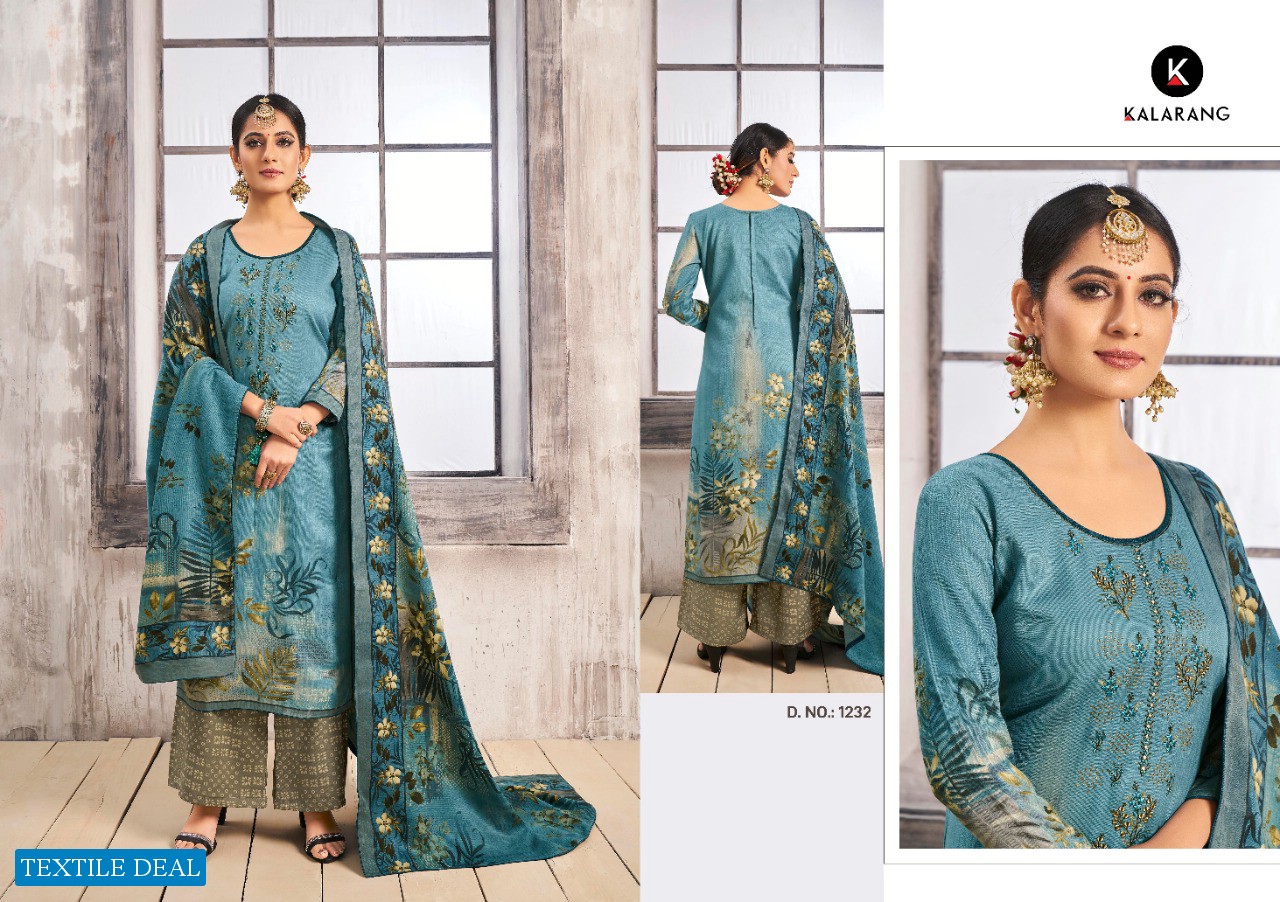 Kalarang Gulzar Wholesale Pashmina printed Dress Material