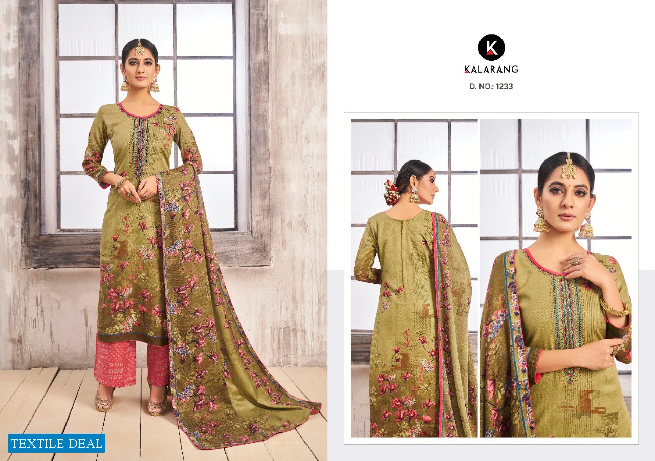 Kalarang Gulzar Wholesale Pashmina printed Dress Material