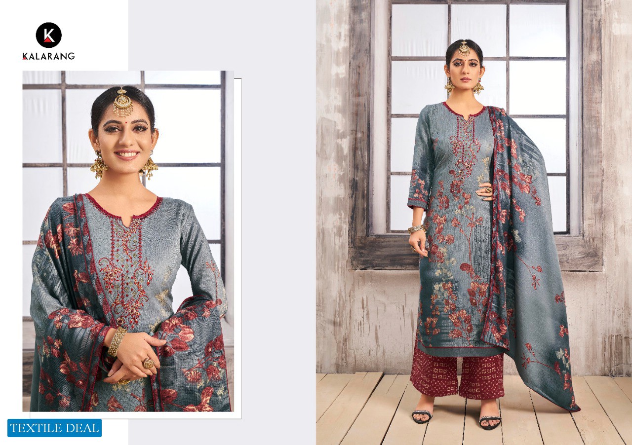 Kalarang Gulzar Wholesale Pashmina printed Dress Material