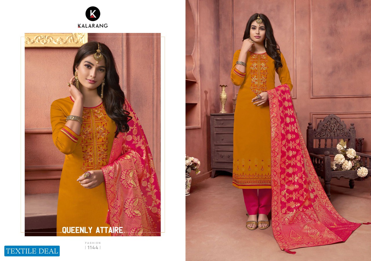 Kalarang Malvika Wholesale Banarasi Dress Material