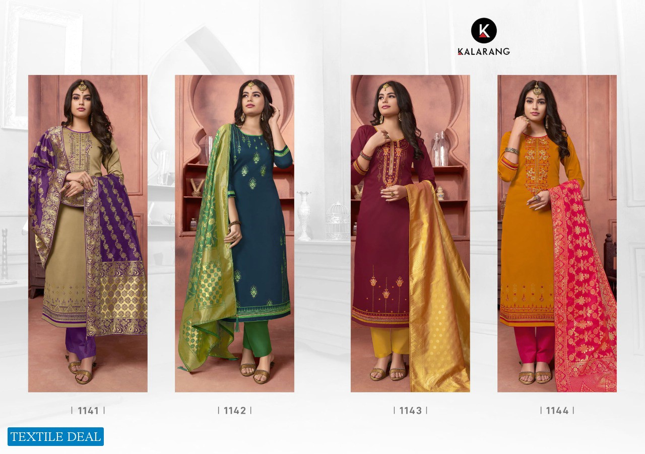 Kalarang Malvika Wholesale Banarasi Dress Material