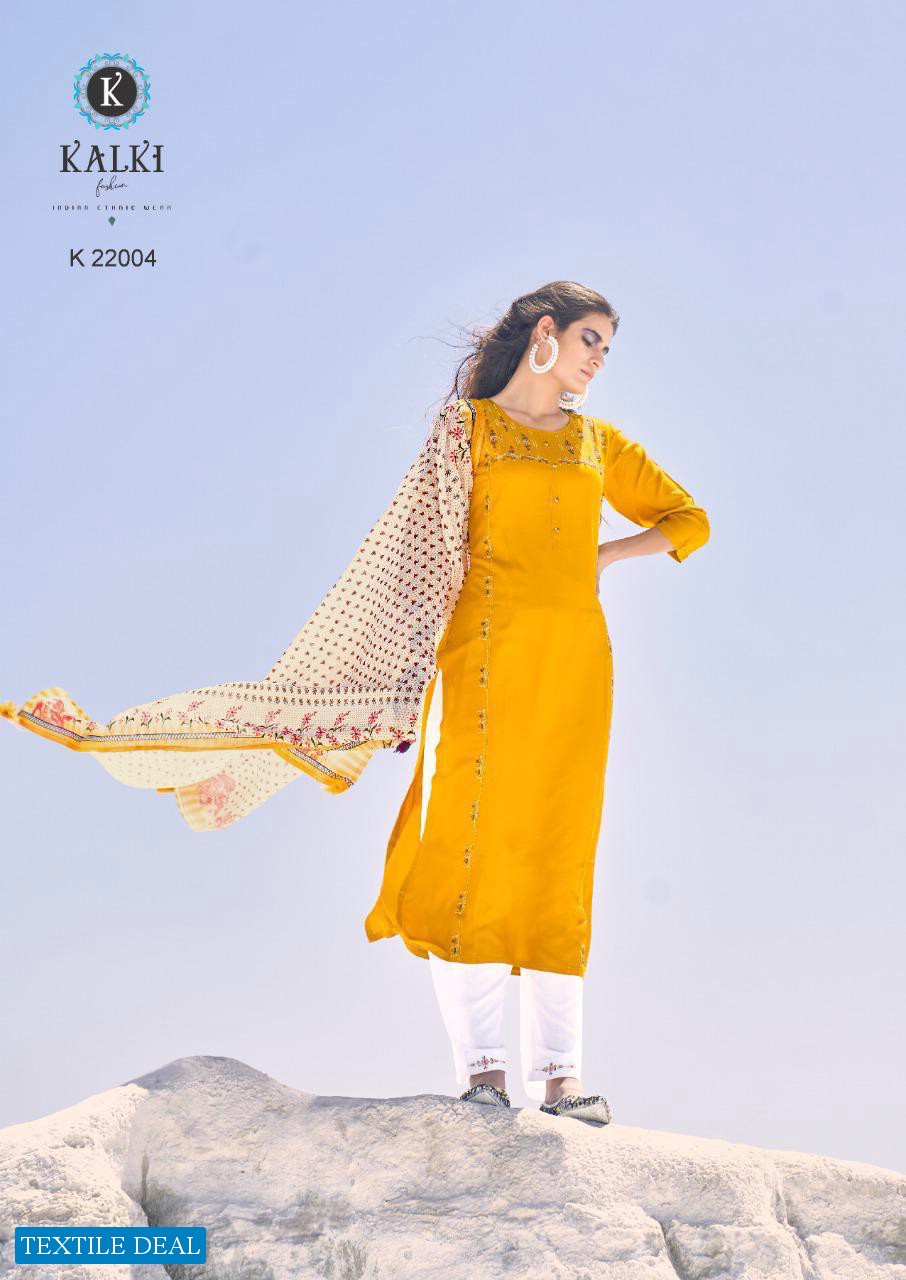 Kalki Glace Vol-2 Wholesale Embroidery Ready Made Dress