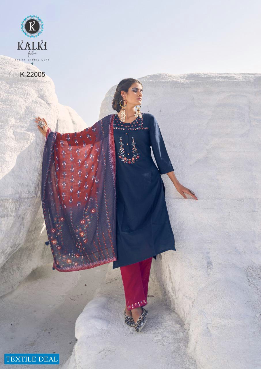 Kalki Glace Vol-2 Wholesale Embroidery Ready Made Dress