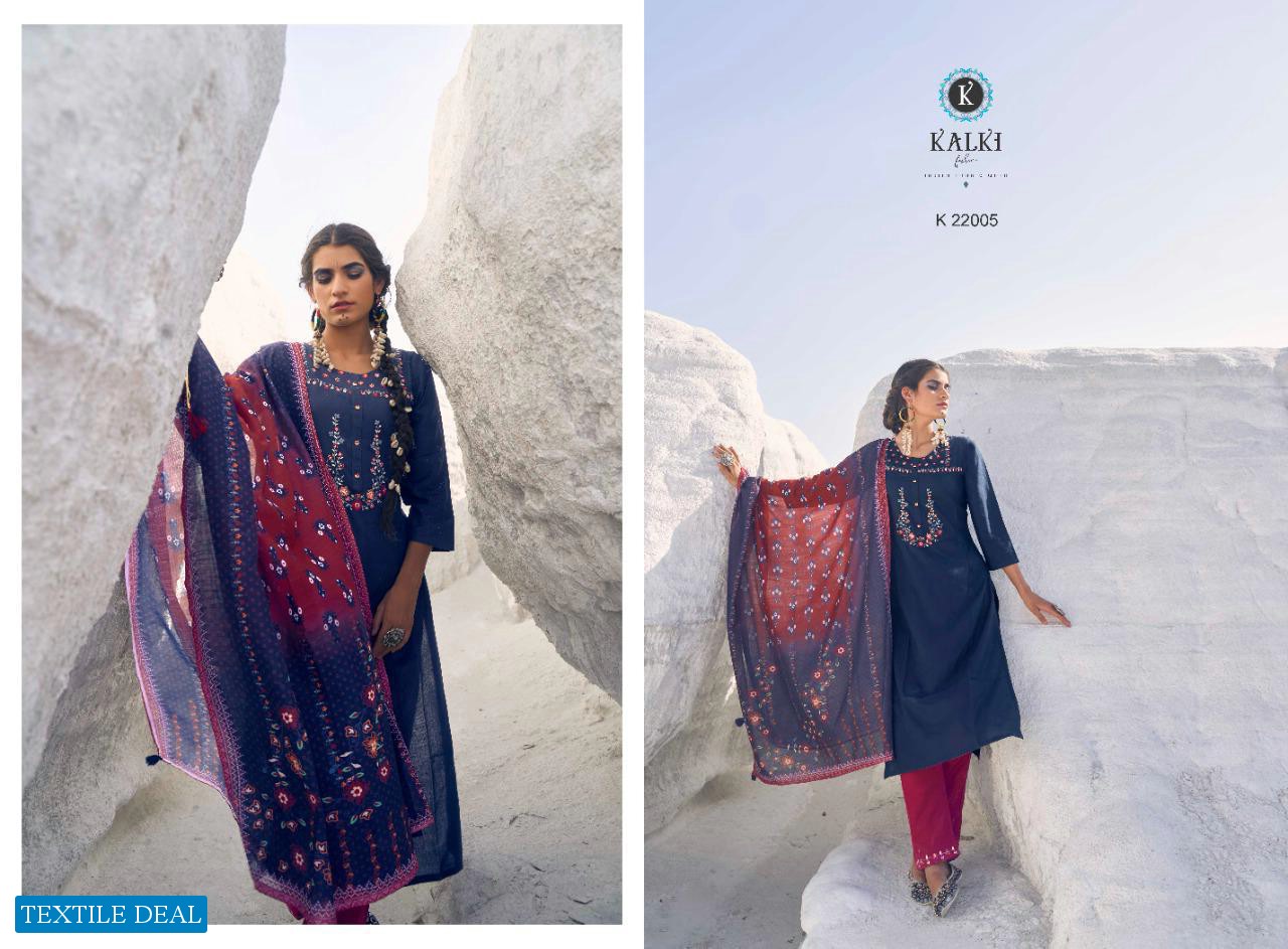 Kalki Glace Vol-2 Wholesale Embroidery Ready Made Dress