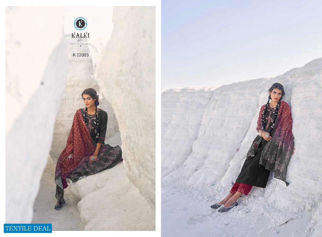 Kalki Glace Vol-2 Wholesale Embroidery Ready Made Dress