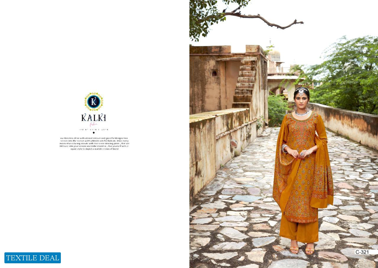Kalki Gulmohar Vol-2 Pure Handloom Weaving Pashmina Dress Material Winter