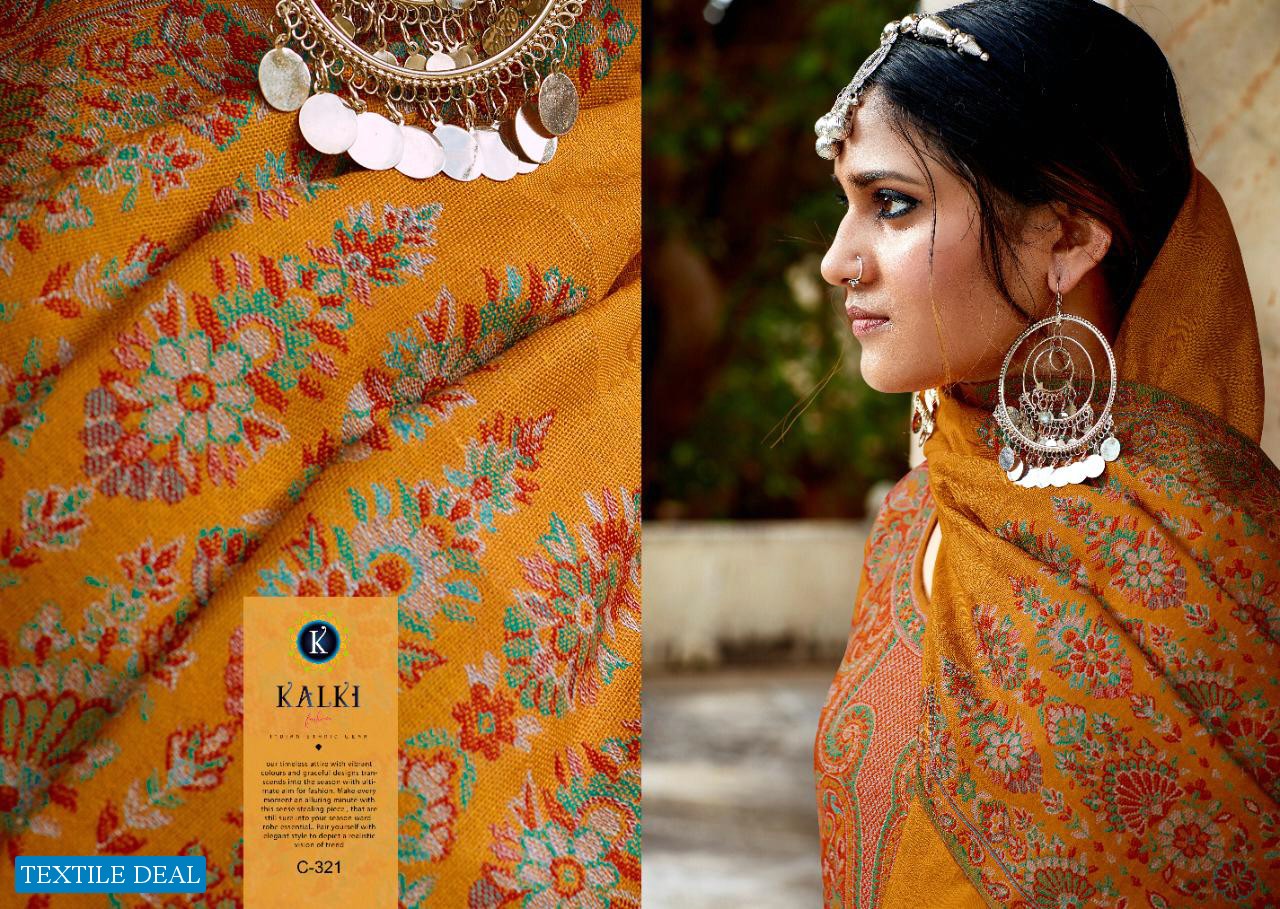 Kalki Gulmohar Vol-2 Pure Handloom Weaving Pashmina Dress Material Winter