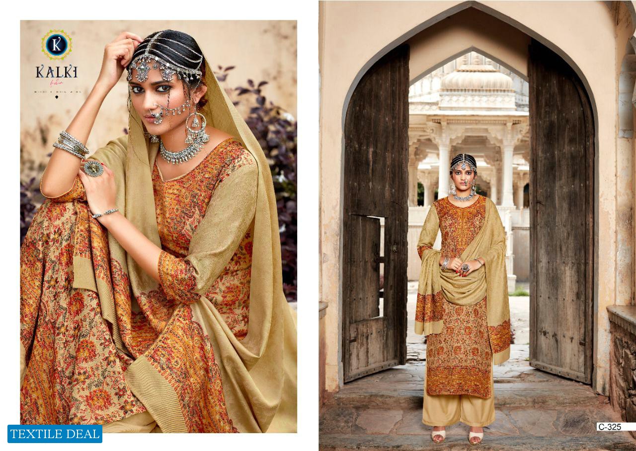 Kalki Gulmohar Vol-2 Pure Handloom Weaving Pashmina Dress Material Winter