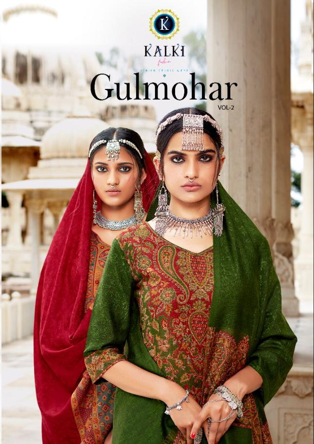 Kalki Gulmohar Vol-2 Pure Handloom Weaving Pashmina Dress Material Winter
