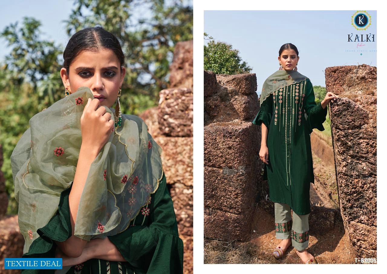 Kalki Inayat Pure Viscose Silk Wholesale Full Stitched Salwar Kameez