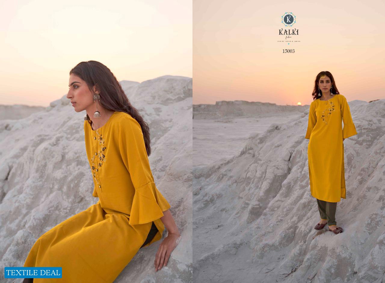 Kalki Sunheri Vol-4 Wholesale Full Stitch kurtis and pants