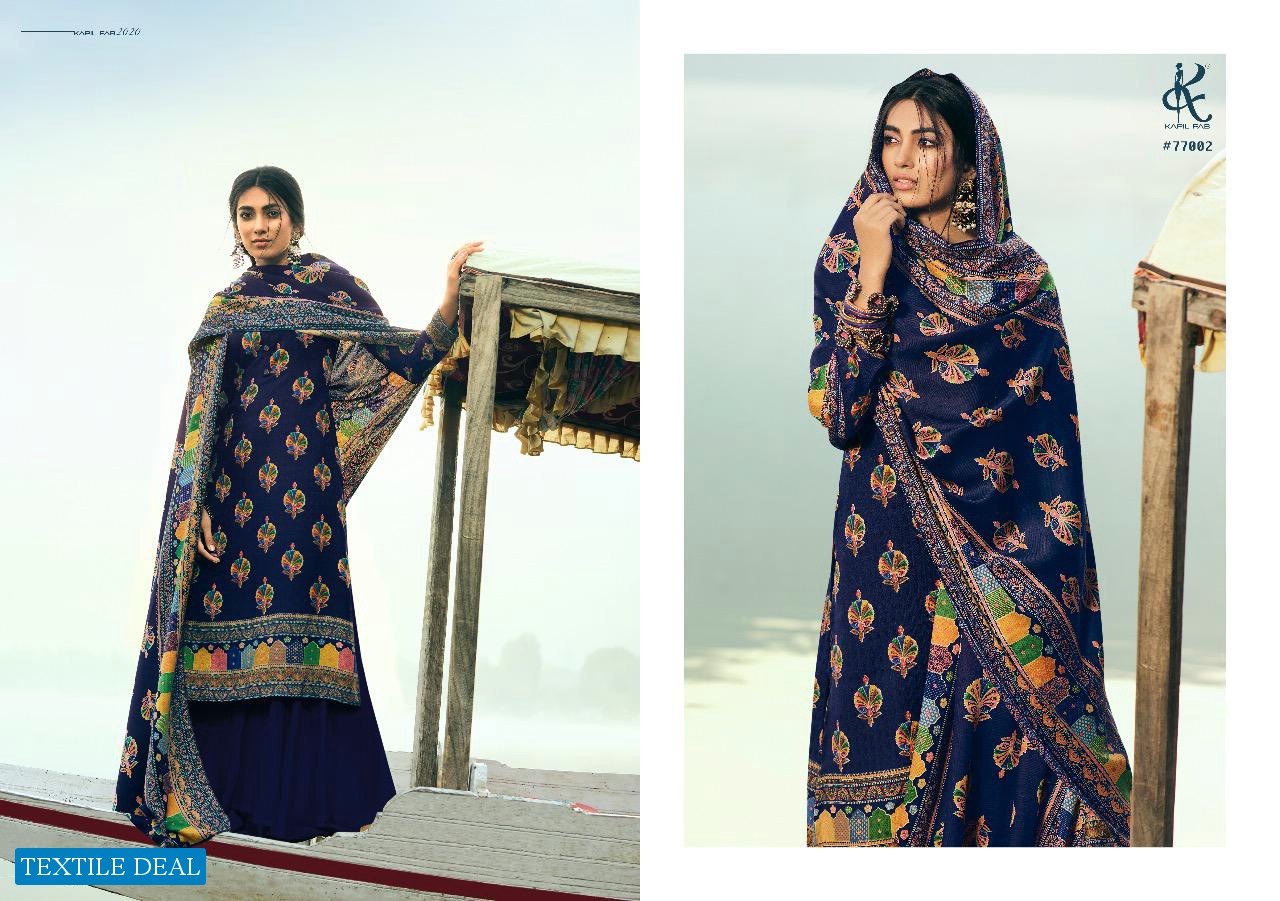 Kapil Fab Aazeen Wholesale Pashmina Winter Dress material