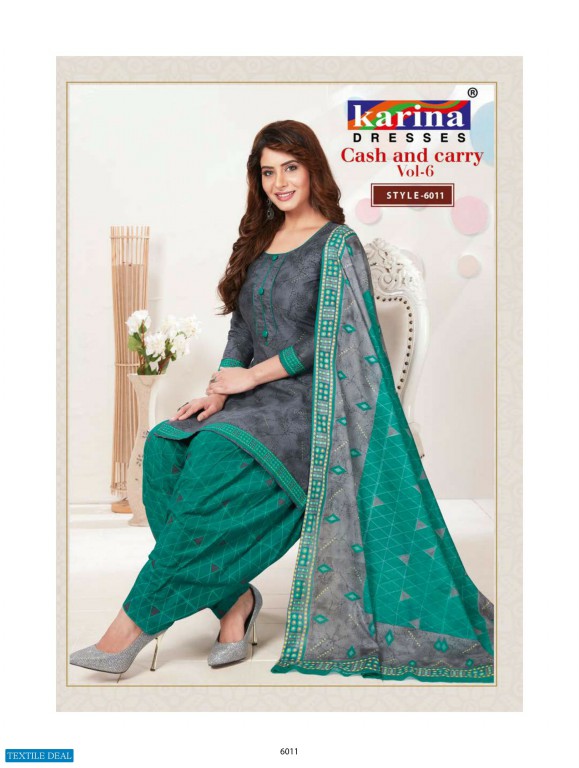 Karina Cash And Carry Vol-6 Wholesale printed Dress Material
