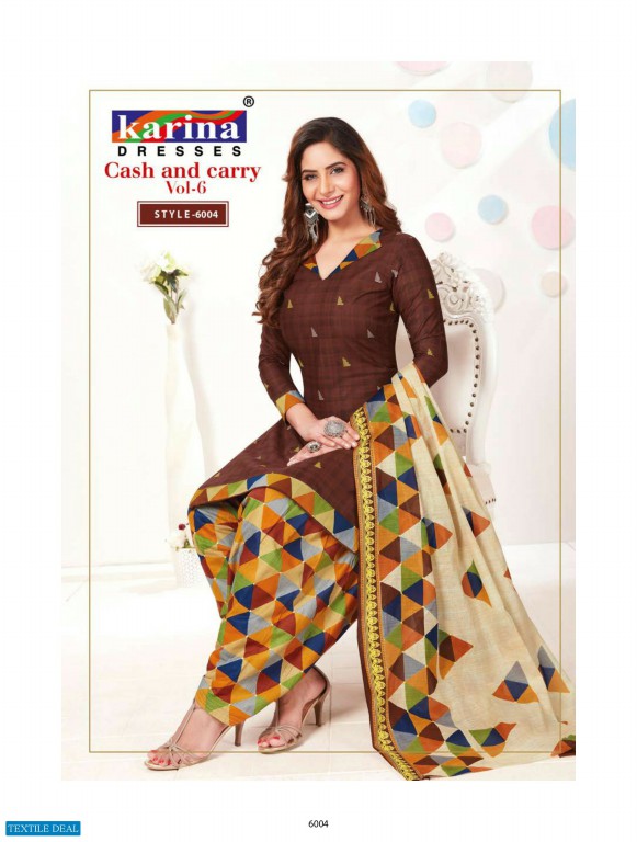 Karina Cash And Carry Vol-6 Wholesale printed Dress Material