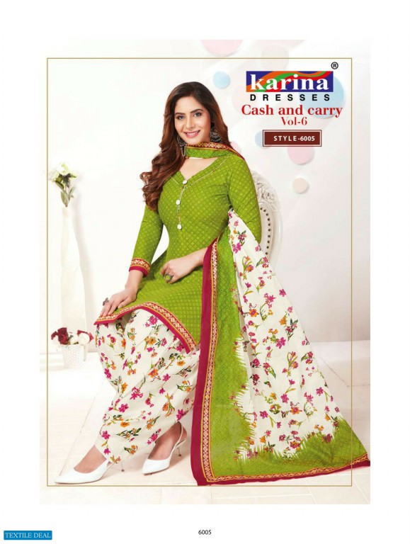 Karina Cash And Carry Vol-6 Wholesale printed Dress Material