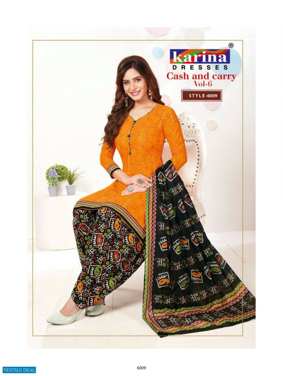 Karina Cash And Carry Vol-6 Wholesale printed Dress Material