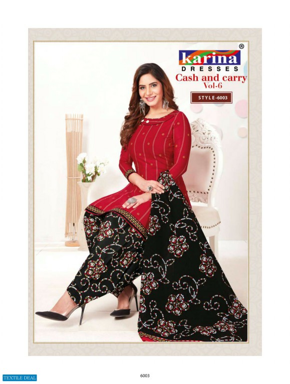 Karina Cash And Carry Vol-6 Wholesale printed Dress Material