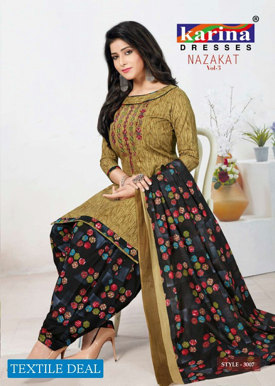 Karina Nazakat Vol-3 Wholesale Printed Dress Material