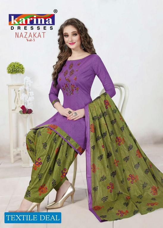 Karina Nazakat Vol-3 Wholesale Printed Dress Material