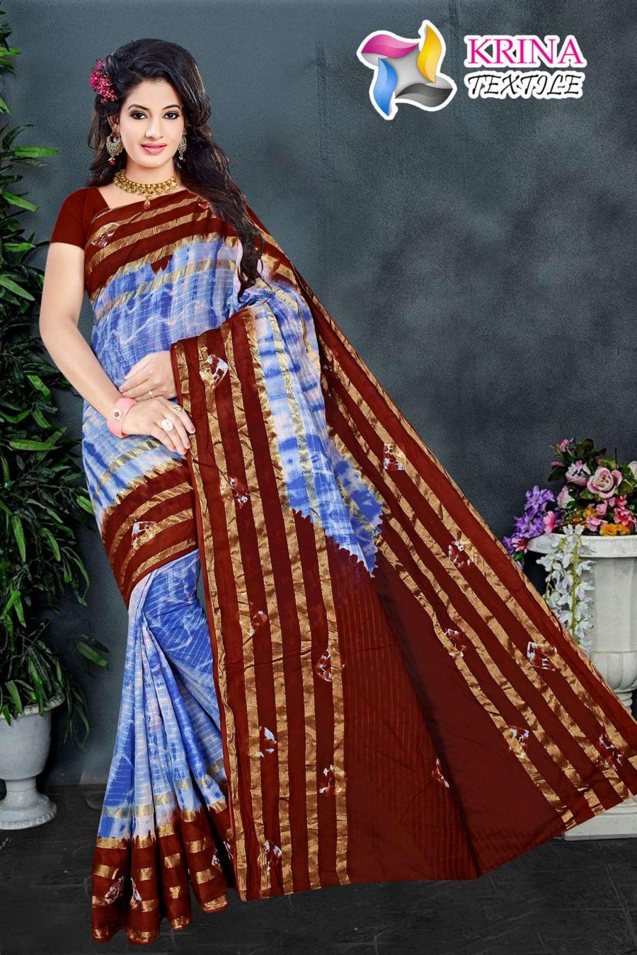 Karina Textile Shibori Wholesale Printed Indian Sarees