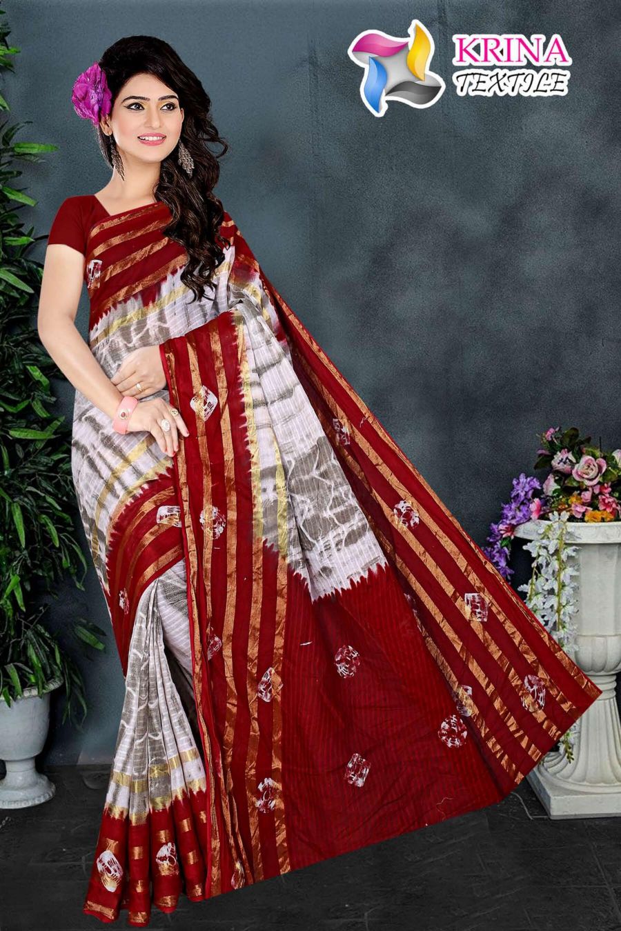 Karina Textile Shibori Wholesale Printed Indian Sarees