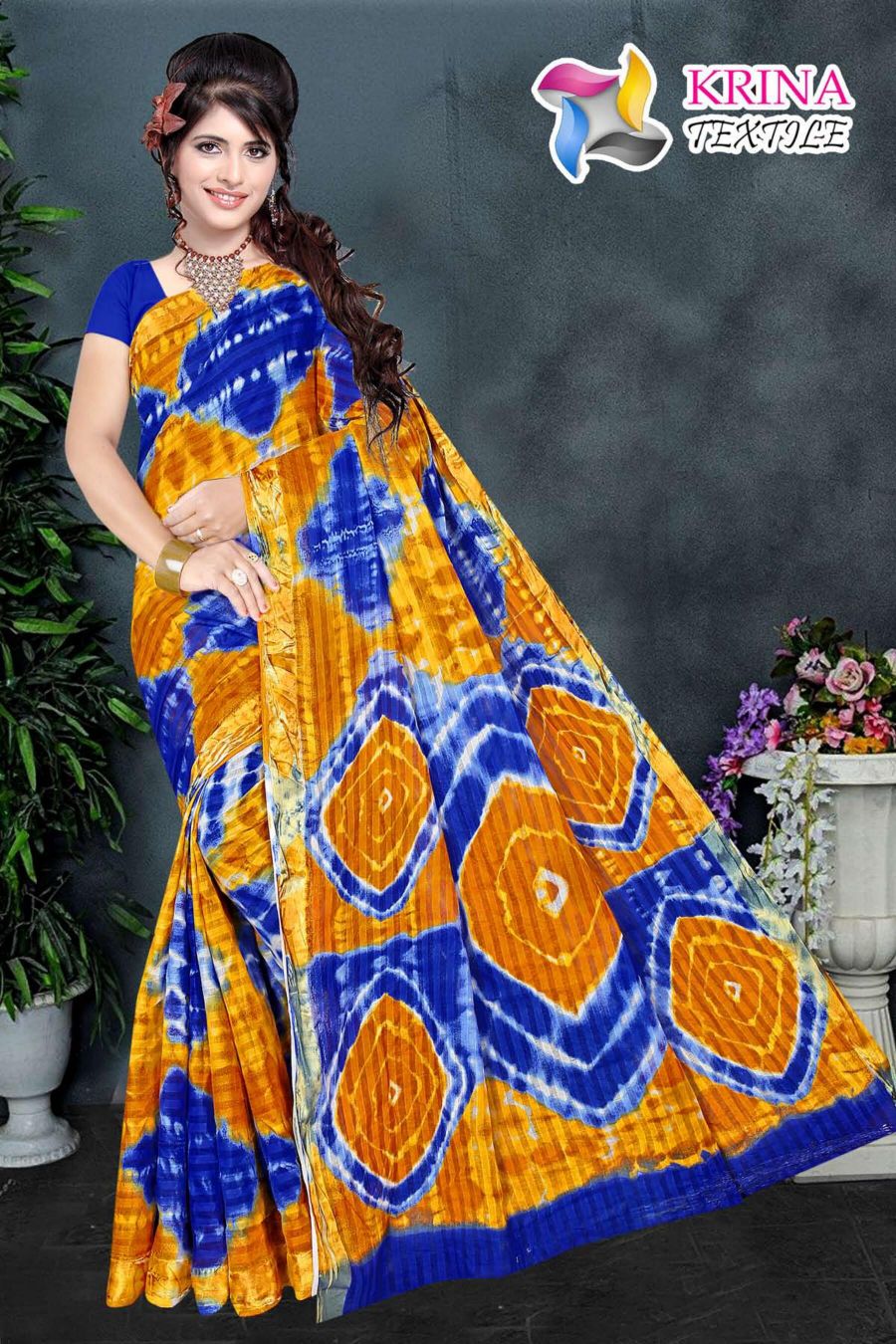 Karina Textile Shibori Wholesale Printed Indian Sarees