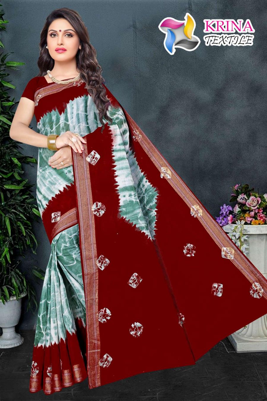 Karina Textile Shibori Wholesale Printed Indian Sarees