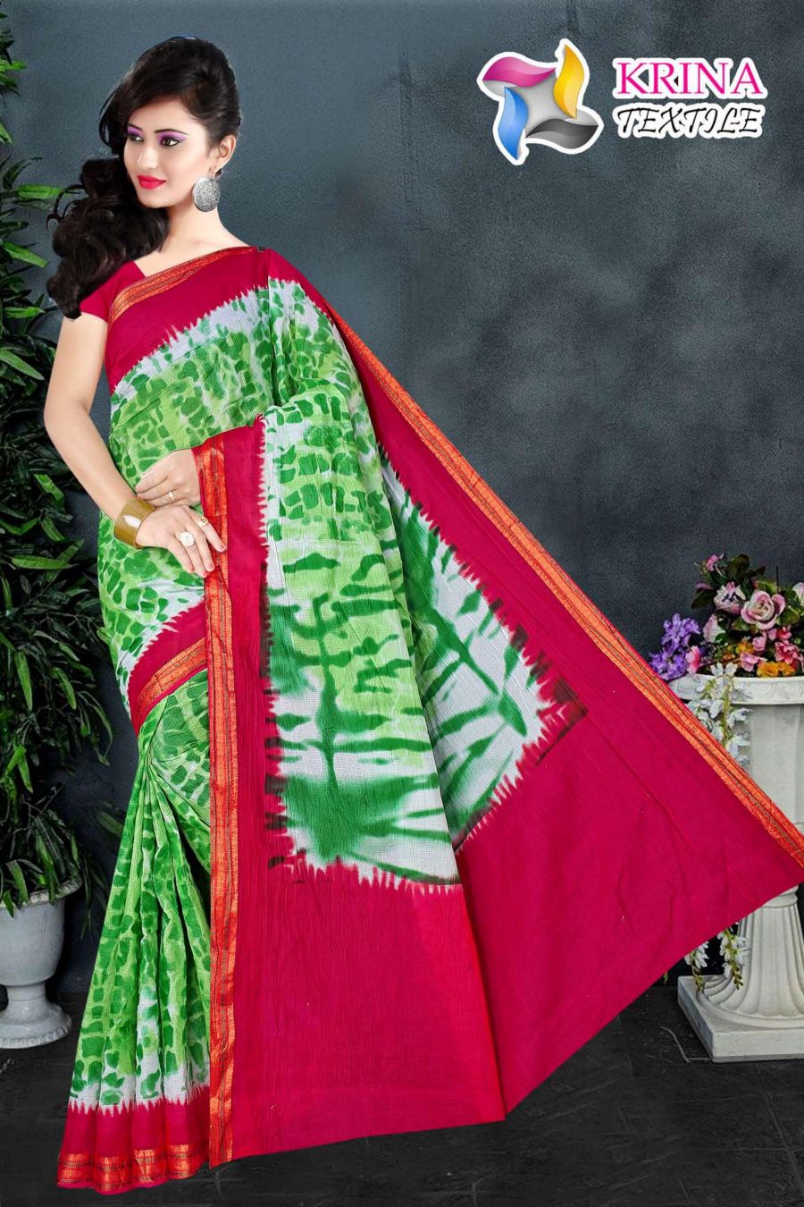 Karina Textile Shibori Wholesale Printed Indian Sarees