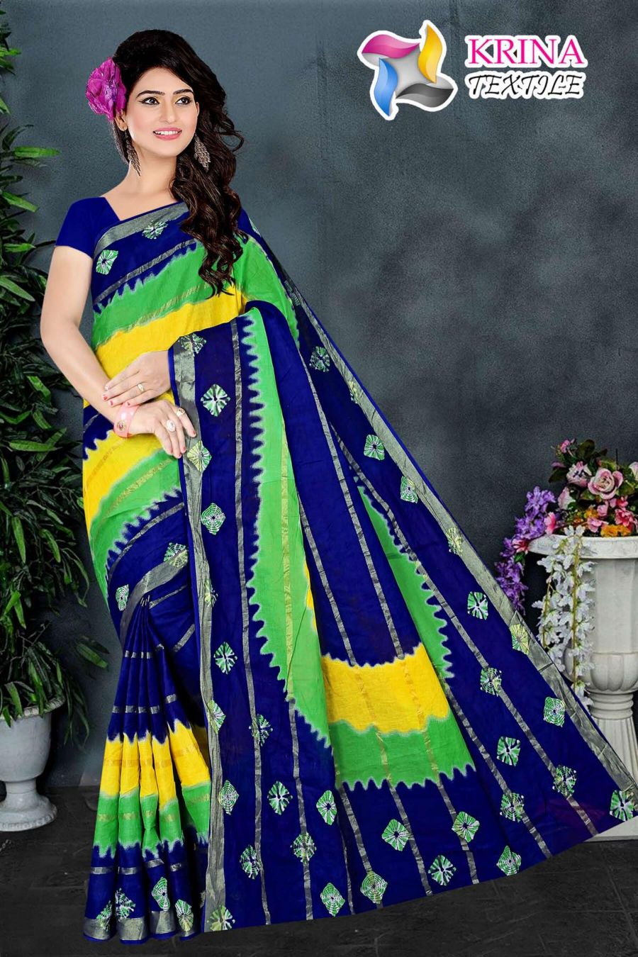 Karina Textile Shibori Wholesale Printed Indian Sarees