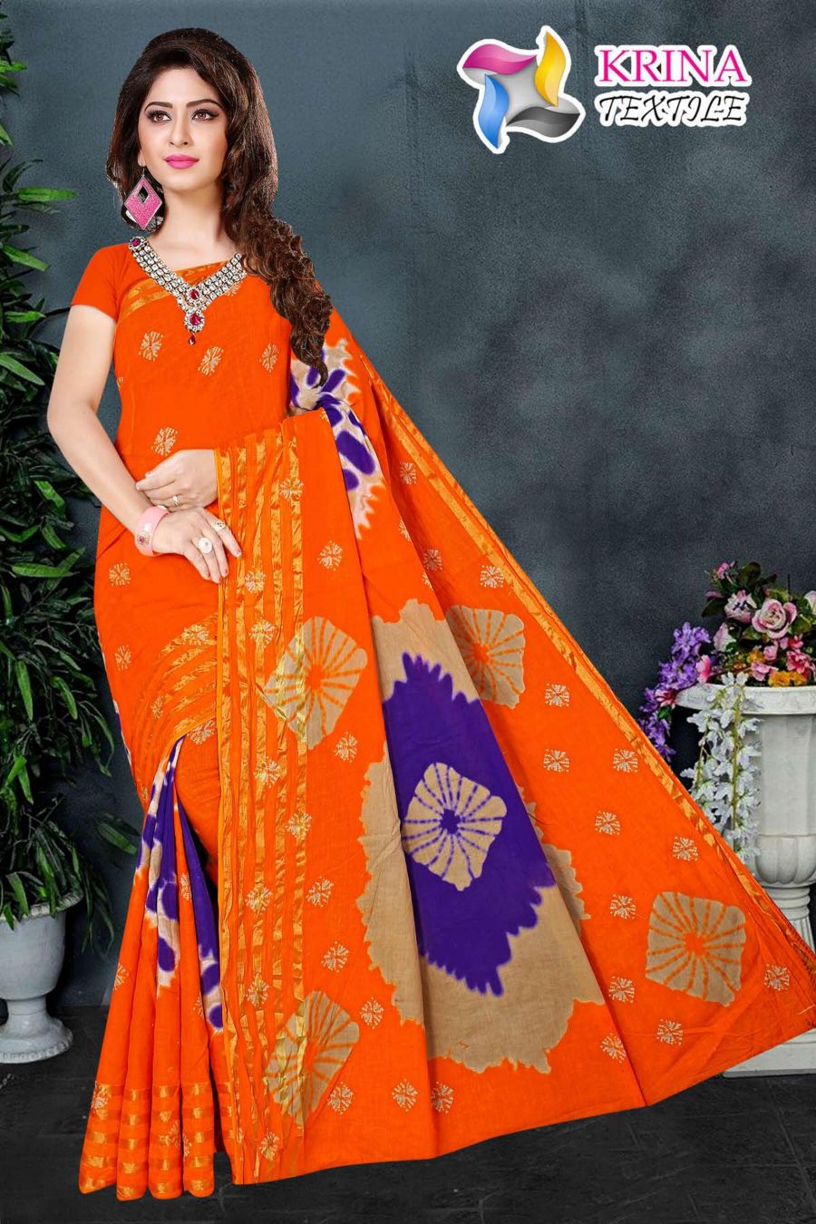 Karina Textile Shibori Wholesale Printed Indian Sarees