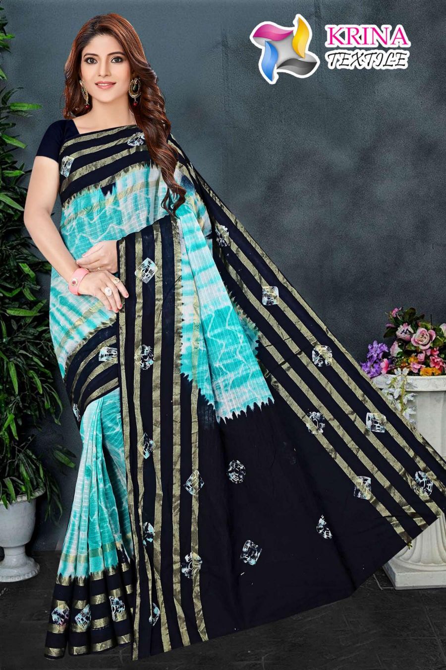 Karina Textile Shibori Wholesale Printed Indian Sarees