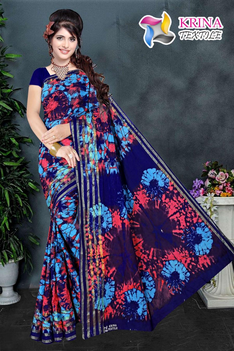 Karina Textile Shibori Wholesale Printed Indian Sarees