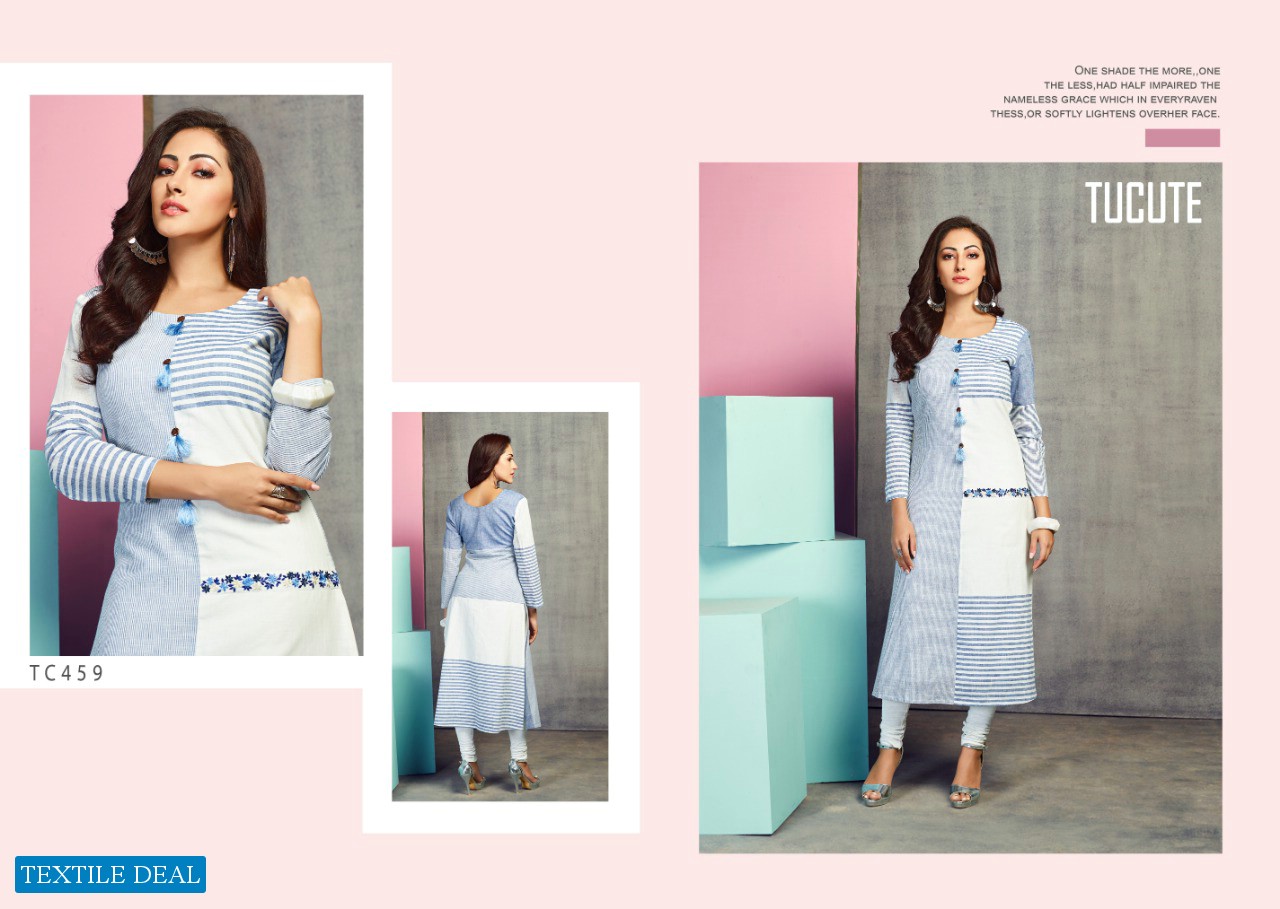 Karma Tucute 459 Series Wholesale Handloom With Embroidery Tunics