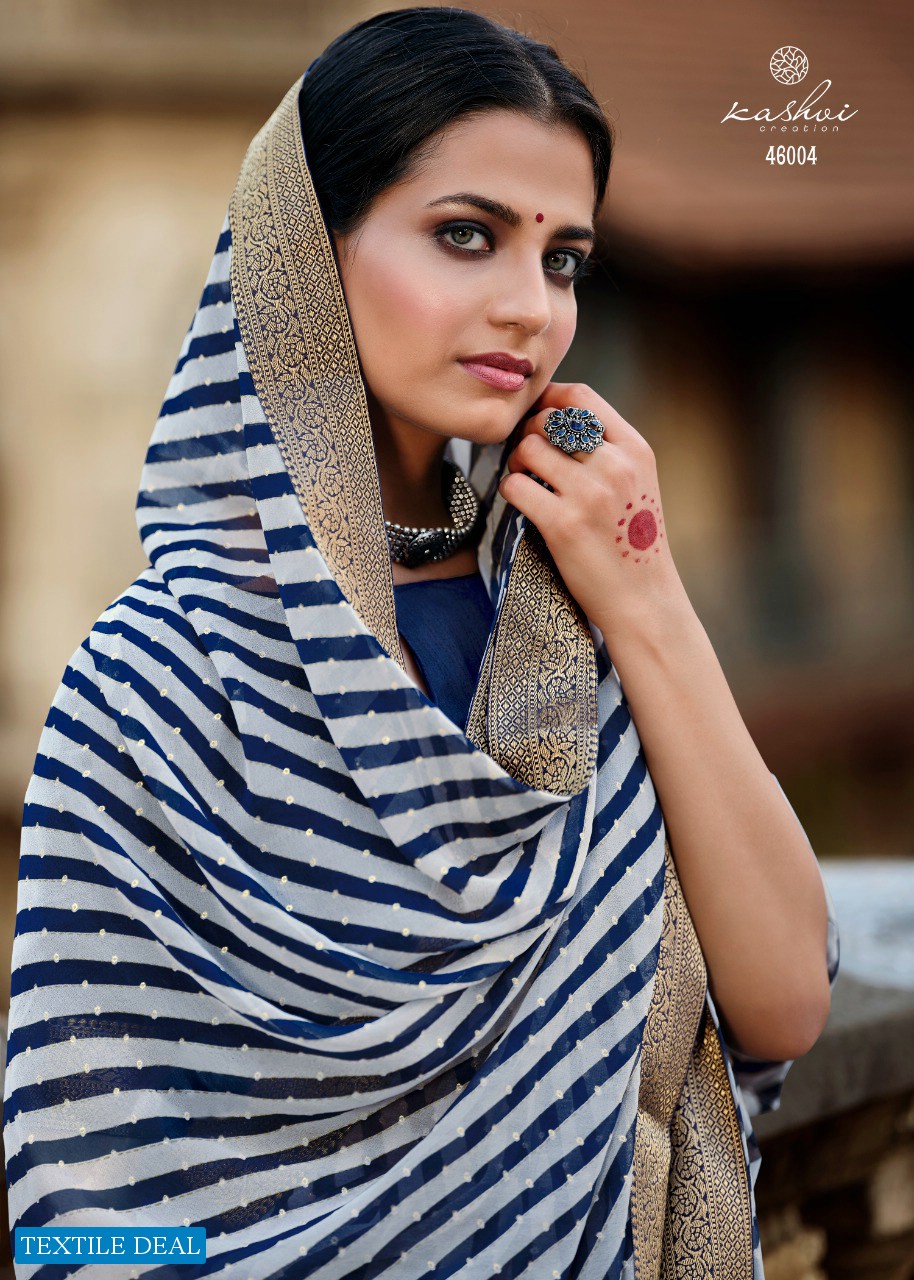 Kashvi Sadguna Wholesale Georgette Indian Saree Blouse