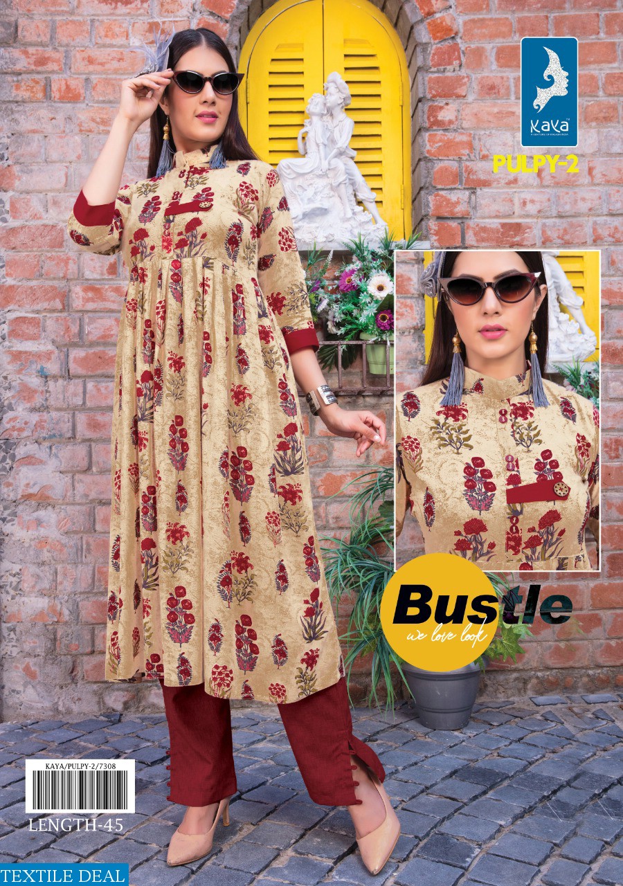 Kaya Pulpy vol-2 Wholesaler Ready Made Long Tops